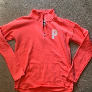 pink quarter zip